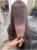 ラベンダーベージュベージュカラーダブルカラー透明感カラー