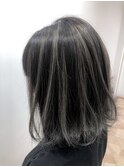 くびれヘアアプリコットオレンジ夏ハイライトカラー