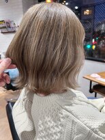 ビスイル 秋葉原店(Vis ill) ミルクティー/ベージュ/透明感/ケアブリーチ/ボブ/透け感カラー