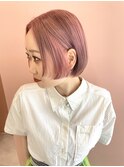 ピンクカラー/ブリーチカラー/ミニボブ