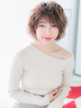 アルバハナレ 横浜(αlba HANARE) 関内/髪質改善/アッシュピンクで抜け感マッシュボブウルフa