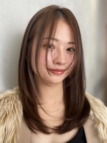 ノイ(noi) 顔周りレイヤーカットくびれヘアミルクティーベージュカラー