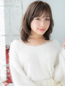 アルバハナレ 横浜(αlba HANARE) 関内/髪質改善/グレーベージュ×くびれミディアムボブパーマh