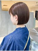 ブラウンベージュ_切りっぱなしボブエアリーロング_ba472651