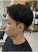 波巻きパーマメンズパーマメンズヘアツーブロックツイストパーマ