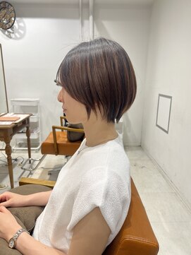 ネイロ 錦糸町(NeiRo) 魅力倍増カールセミディシアーカラーダークアッシュショートヘア