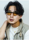 波巻きパーマメンズツイストスパイラルパーマツーブロック