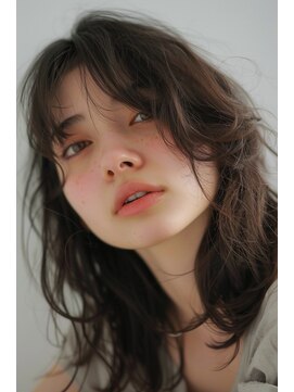 ラナ 新宿(lana) こなれミディアム／シースルーバング顔まわり【lana hair 新宿】