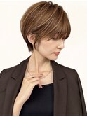 ハイライトバレイヤージュ白髪ぼかしショートカット30、40、50代