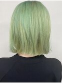 派手髪/ライムカラー/グリーンカラー/ブリーチカラー/