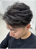 名古屋フェザーショートセンターパートフェザーパーマ名駅メンズ