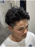オールバックショート