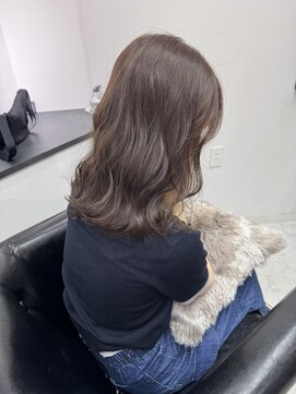 ♪ラベンダーグレージュ_ブリーチ無し_艶カラー