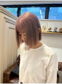 Lomalia表参道ケアブリーチダブルカラーベージュボブ