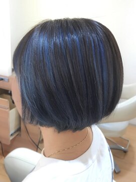 ニューヨークニューヨークマザーズ(NYNY Mothers) ブルーブラック/アンブレラカラー/アニメカラー/ショートボブ