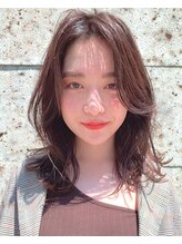 パザパ 寒河江店(pa.za.pa.)&nbsp;韓国風くびれレイヤー外はねスタイル/チョコレートブラウン/30代