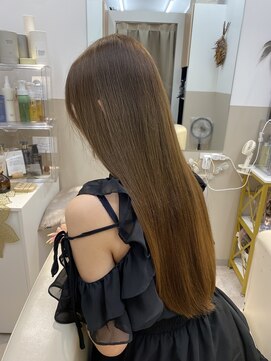 シュヴーブリヤン(cheveux brillants) 【美髪縮毛矯正で再現性100%艶髪】ストレートロング×オリーブ