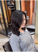 【山本智文】大人ミディアムデザインパーマ