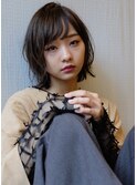 ニュアンスカールがお洒落可愛いボブ。