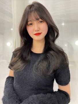 ノイズ オオサカ(NOISM) ブリーチなしオリーブグレージュ×レイヤーカット