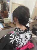 《見附　今町》浴衣　祭り　ヘアアレンジ　くるりんぱ　お団子