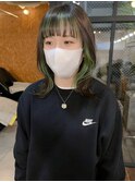 大人可愛い20代30代40代フェイスインナー×エメラルドグリーン