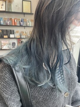 エスデザイン(es design) ブルーグラデーション×髪質改善トリートメント