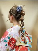 《直方/成人式 着付け、ヘアアレンジ》