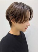 前髪なしショートカット ハンサムショート 耳かけショート