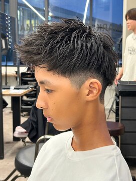 エルマーク(L-MARK) スパイキーショートザクザクショートアップバングツーブロック