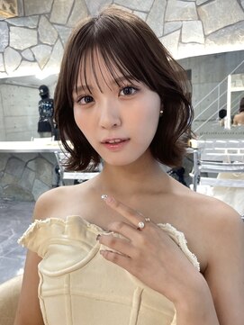 サイン 表参道(SIGN) 韓国ヘアーハッシュカットレイヤーカットグレージュブリーチ無し