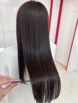 ジーナ 札幌(Zina)&nbsp;髪質改善＊オリーブグレージュ＊うる艶ストレート＊美髪