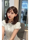 ミナミディアム_メルティカラーフェミニンロング似合わせカット