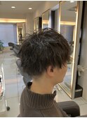 ツーブロックマッシュ×縦落ちパーマ