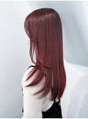 ロングデザインカラー韓国ヘア顔周りレイヤー_ba541732