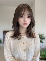 シエル バイ ケンジ 登戸 生田(CIEL by KENJE)&nbsp;ミディアムレイヤーカット/ブリーチなしベージュ/大人ヘア