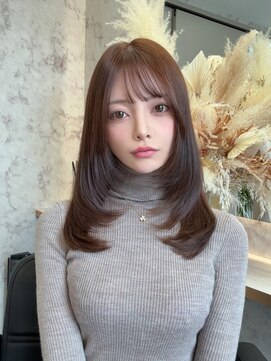 ラピス 新宿(Lapis) セミレイヤーカット/チョコブラウン