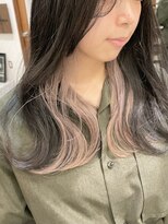 ルイ(ROUIS produced by LUCK 津田沼)&nbsp;インナーカラー/ピンクベージュ/大人ミディアム