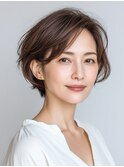 クラゲヘアー/小顔/ココアベージュ/オリーブグレー/川西