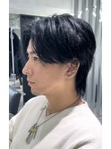 ニュアンスフェザー毛流れセンターパートルーズパーマウルフ