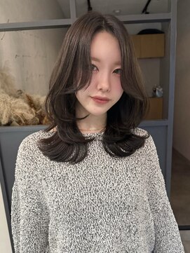 エトワ 中央店(etoi) 大分ミディアムボブレイヤーかるめ韓国レイヤーくびれスタイル