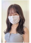 韓国風くびれミディアム×ブラウンベージュ