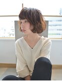 ナチュラル×くせ毛風　ふんわりカジュアルパーマ
