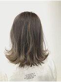 【伸ばしかけの方にオススメ】シアーグレージュで透明感カラー