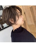 束感ショート×ハイローカラー