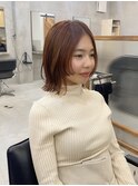 フェイスレイヤーニュアンスボブ_ショートカット_20代30代 小顔