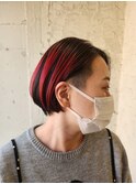 【新宿】前下がりボブ　ボブ　ハイライトカラー　20代30代40代