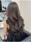 4807髪質改善グレージュカラーレイヤーロング韓国ワンホンヘア