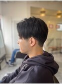【soy-kufu】MEN'S HAIRアッシュブラックマッシュパーマ