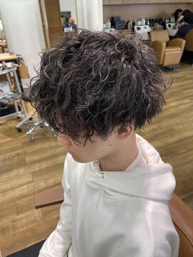 ネイビー(NAVY) 軽めマッシュ×ツイストスパイラル 清潔感 黒髪にも合う